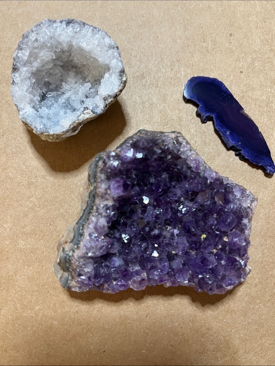 Other - Amethyst Crystal, Quartz Geode and Agate Slice